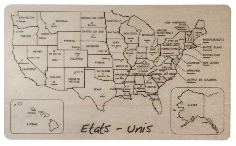 Le puzzle des Etats-unis - Vue Principale