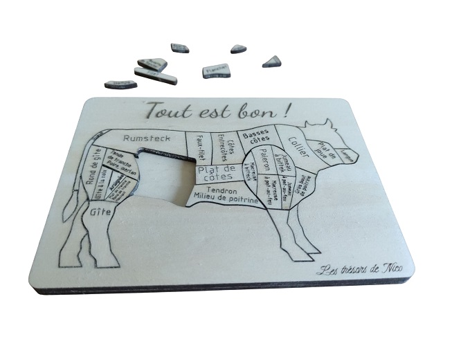 Puzzle Bœuf - Vue 3