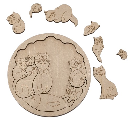 {'Le puzzle des chats et du poisson'}