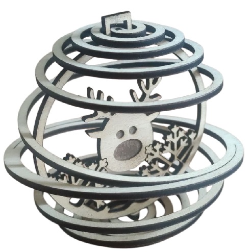 {'Boule Noël - Spirale'}