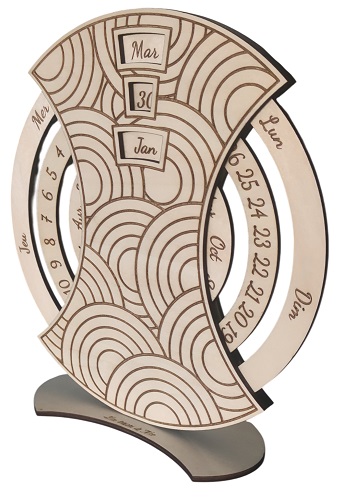 Calendrier perpetuel - Cercles - Vue 3