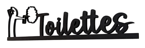Plaque de porte - Toilette + désodorisant - Vue 2