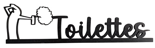 {'Plaque de porte - Toilette + désodorisant'}
