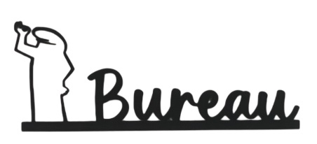 {'Plaque de porte - Bureau + bonhomme'}